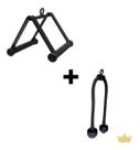 Kit: Puxador Corda 75cm e Puxador Triangulo Rei Do Fitness