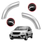 Kit Puxador Interno Lado Esquerdo Direito Porta Dianteira Traseira Prata Citroen C3 2003 2004 2005 2006 2007 2008 2009 2010 2011 2012