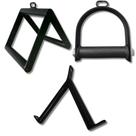 Kit Puxador Triângulo + Puxador Stribo Com Giro Cross + Puxador V Para Academia Musculação Fitness