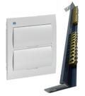 Kit quadro 24 disj emb + barramento terra e neutro 24 disj