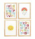 Kit quadro arco íris e sol decorativo infantil quarto criança bebê enxoval