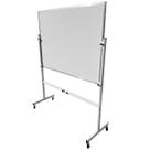 Kit Quadro Branco Magnético Office 120x90cm Aço Alumínio Com Suporte Universal