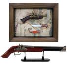 Kit Quadro Com E Mosquete De Mesa Decorativo + Suporte