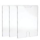 Kit Quadro de Aviso A4 Waleu Display de Parede Acrílico C/3