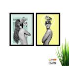 Kit Quadro Decorativo Formas Moderno 2 peças de 40