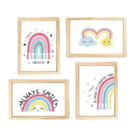 Kit quadro decorativo infantil arco íris quarto criança bebê menina