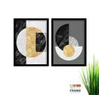 Kit Quadro Decorativo Moderno 2 peças de 40x60 com Moldura