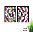 Kit Quadro Decorativo Moderno 2 peças de 40x60 com Moldura