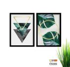 Kit Quadro Decorativo Moderno 2 peças de 40x60 com Moldura