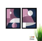 Kit Quadro Decorativo Moderno 2 peças de 40x60 com Moldura