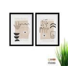 Kit Quadro Decorativo Moderno 2 peças de 40x60 com Moldura