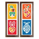 Kit Quadro Decorativo para restaurante cozinha cafeteria lanchonete 2 peças 20x60cm