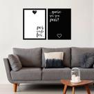 Kit Quadro Decorativo Por Onde For Quero Ser Seu Par 45 x 60 cm Kit Quadro Decorativo Por Onde For Quero Ser Seu Par 45 x 60 cm