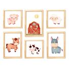 Kit Quadro Decorativo Quarto Infantil Fazendinha Aquarela Kit Quadro Decorativo Quarto Infantil Fazendinha Aquarela