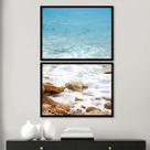 Kit Quadro Decorativo Sea Moldura Preta