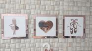 Kit Quadro Decorativo Triplo Infantil Bailarina