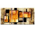 Kit Quadros Abstrato Moderno Geométrico Decorativo Sala