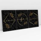 Kit Quadros Amor Fé Gratidão Decorativo