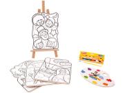 Kit Quadros De Pintura Infantil Mundo Bita Com Cavalete - Nig Brinquedos