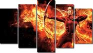 Kit Quadros Decoração Jogos Vorazes Fenix Fogo"