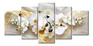 Kit Quadros Decoração Orquídea Branca Dourada " Kit Quadros Decoração Orquídea Branca Dourada "