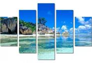 Kit Quadros Decoração Paisagens Caribe Praia"