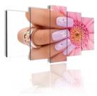 Kit Quadros Decoração Unha E Flor"