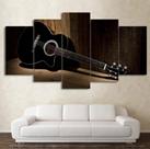 Kit Quadros Decoração Violão Black"