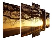 Kit Quadros Decorativo Sala Quarto Árvore Da Vida Entardecer Kit Quadros Decorativo Sala Quarto Árvore Da Vida Entardecer