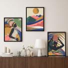 Kit Quadros Decorativos África Amara Modura Preta Kit Quadros Decorativos África Amara Modura Preta