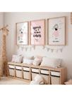 Kit Quadros decorativos Infantil Menina Aproveite as Pequenas coisas Quarto Feminino