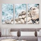 kit Quadros Decorativos Mar e Pedras