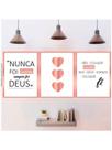 Kit Quadros Decorativos Nunca Foi Sorte Sempre Não Coloque Limites nos Seus Sonhos