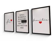 Kit quadros decorativos - Nunca se esqueça de quando você orava