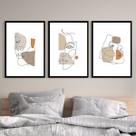 Kit Quadros Decorativos Silhueta Femininas Faces Mold Preta