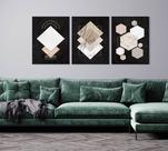 Kit Quadros Formas Geométricas Triangulares Hexagonais