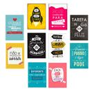 Kit Quadros Motivação Frases Decorativo Kit 10 Peças 21x15cm