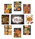 Kit Quadros Pizza Lanchonete Pizzaria Restaurante 9 Peças