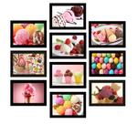 Kit Quadros Sorvete Decorativos Sorveteria 10 Peças 21x15cm