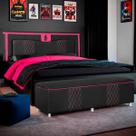 Kit Quarto Gamer Baú e Painel Fighter USB 160cm Cama Queen Kit Quarto Gamer Baú e Painel Fighter USB 160cm Cama Queen