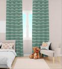 Kit Quarto Infantil Leãozinho Listras Verde e Bege - 3 Itens