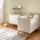 Kit Quarto Infantil Theo - Berço + Cômoda - Branco Fosco