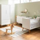 Kit Quarto Infantil Theo - Berço + Guarda-Roupa + Cômoda - Branco
