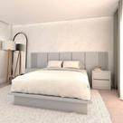 Kit Quarto MDF Queen Sob medida com 2 Mesas e Cabeceira 3m Kit Quarto MDF Queen Sob medida com 2 Mesas e Cabeceira 3m