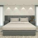 Kit Quarto MDF Sob Medida Com Cabeceira King 3,50m e 2 Mesas