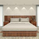 Kit Quarto MDF Sob Medida Com Cabeceira King 3,50m e 2 Mesas