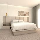 Kit Quarto MDF Sob Medida Queen Com Cabeceira 3,0m e 2 Mesas