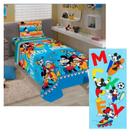 Kit Quarto Mickey Mouse Disney Jogo De Cama E Toalha