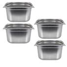 Kit Quatro Cubas Gastronomica Padrão Gn 1/2 200mm com Alça com tampa Weck
