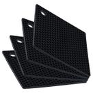 Kit Quatro Descanso Quadrado Preto 17cm Weck Kit Quatro Descanso Quadrado Preto 17cm Weck